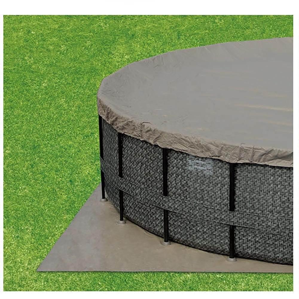 Summer Waves Elite P4A02048B 20ft x 48in Above Ground Frame Swimming Pool Set w/ Filter Pump, Pool Cover, Ladder, Ground Cloth,