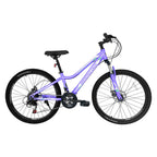 Lilypelle 26 inch 21 Speed Mountain Bike Aluminum Frame Double Disc Brake Suspension Fork MTB,Purple