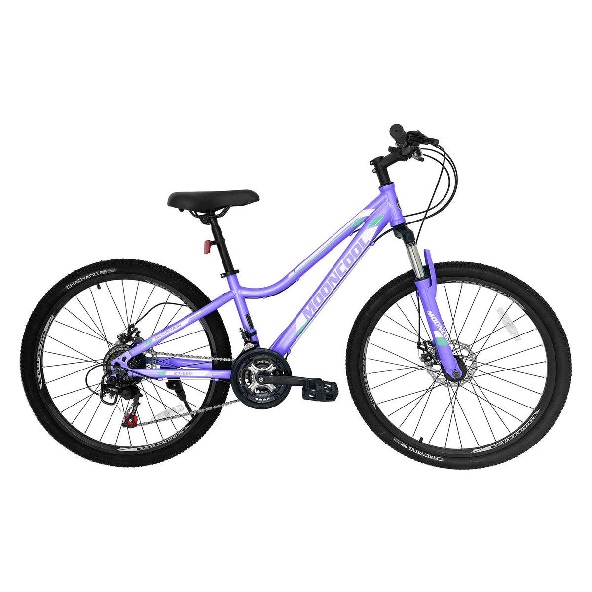 Lilypelle 26 inch 21 Speed Mountain Bike Aluminum Frame Double Disc Brake Suspension Fork MTB,Purple