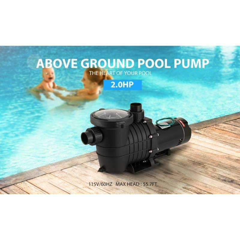 2.0 hp 6800 gph in/above ground swimming pool pump dual voltage ul cet certified