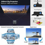 5g wifi projector 4k proyector native 1080p home theater blue tooth halloween tv