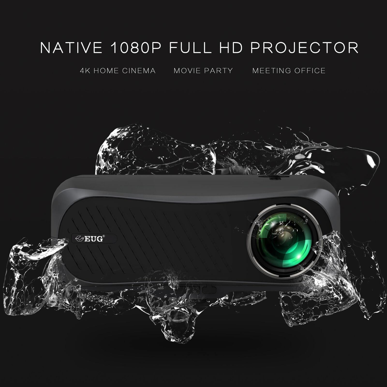 eug true 1080p projector bt wireless proyector home theater 4k movie 5g wifi tv