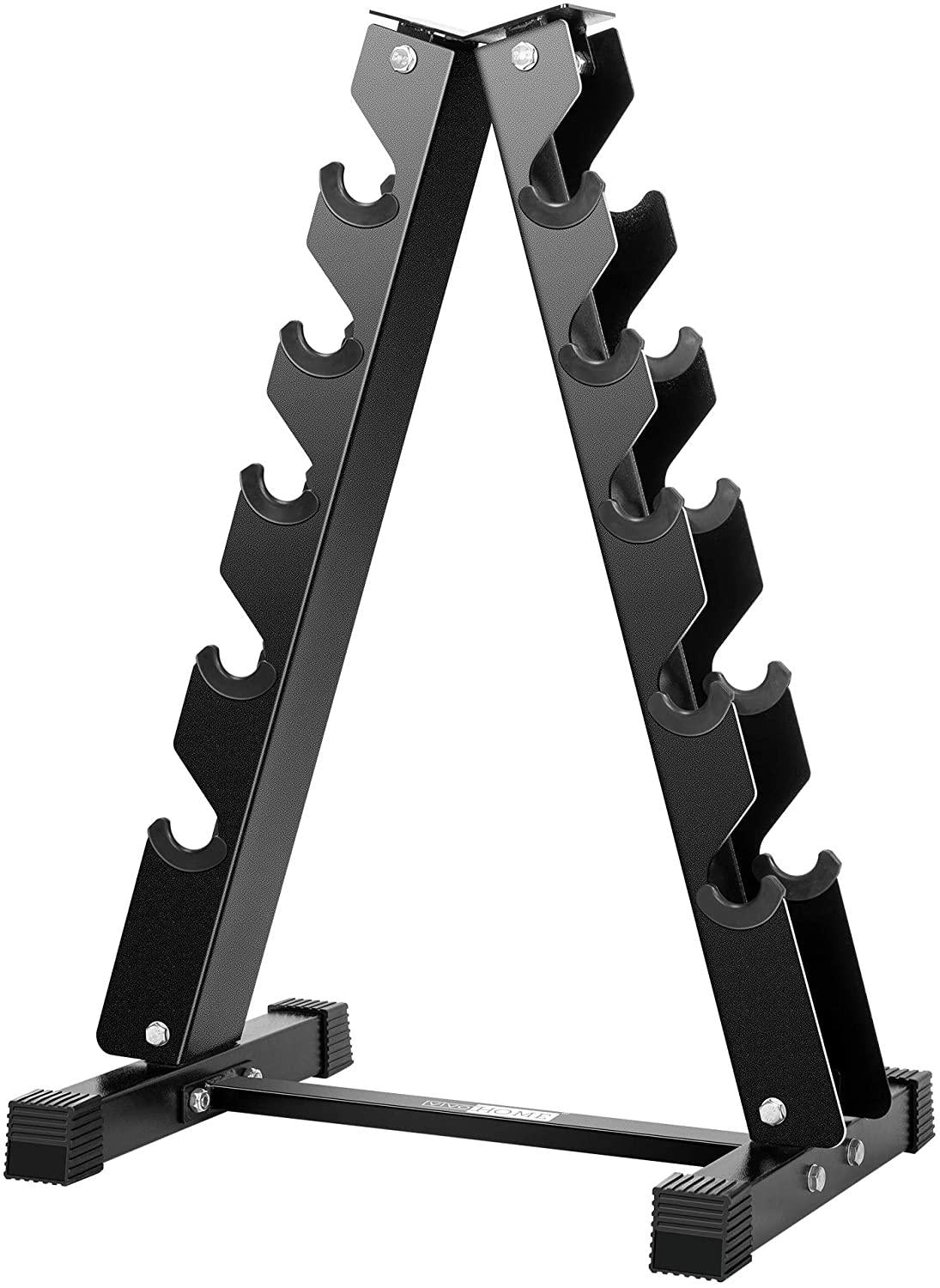 VIVOHOME 5 Tier Thickness Heavy Duty A Frame Dumbbell Rack Weight Stand Only for Home Gym Exercise Strength Training 570 Pounds Weight Capacity