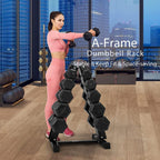 VIVOHOME 5 Tier Thickness Heavy Duty A Frame Dumbbell Rack Weight Stand Only for Home Gym Exercise Strength Training 570 Pounds Weight Capacity