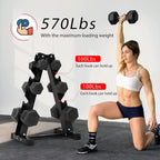 VIVOHOME 5 Tier Thickness Heavy Duty A Frame Dumbbell Rack Weight Stand Only for Home Gym Exercise Strength Training 570 Pounds Weight Capacity