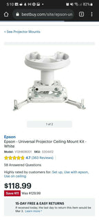 epson projector *(kit)- $900 new, everything you need for movie night. 1080p tv