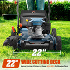 22 Inch Self Propelled Gas Lawn Mower 170cc 4-Cycle RWD Mower |  22" Self-Propelled Gas Lawn Mower, Gas Powered Lawn Mower,170cc 4-Cycle Engine, Easy Start