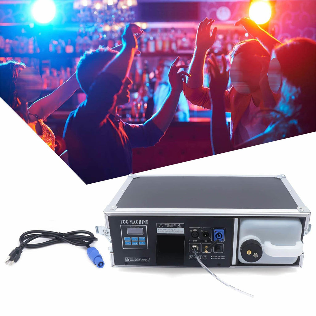 CNCEST Stage Fog Machine DMX Stage Mist Haze Machine 3.5L w/ Flight Case Package DJ KTV Party Hazer 3.5L 1.5KW