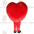 Giant red heart BIGGYMONKEYmascot costume, romantic costume