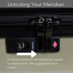 Meridian, 22 Inch Travel Hardside Luggage, Durable Hardshell Luggage, Expandable Suitcases with Wheels, Rolling Luggage Carry On, Lightweight Carry On Luggage with Spinner Wheels (Black)