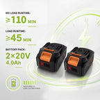 Cordless Lawn Mower, 17-Inch Battery Powered Electric Push Mower, 2-in-1 Mulching &amp; Bagging, 6 Cutting Heights, 40L Grass Bag, Lightweight Walk-Behind Mower for Small to Medium Yards, Orange