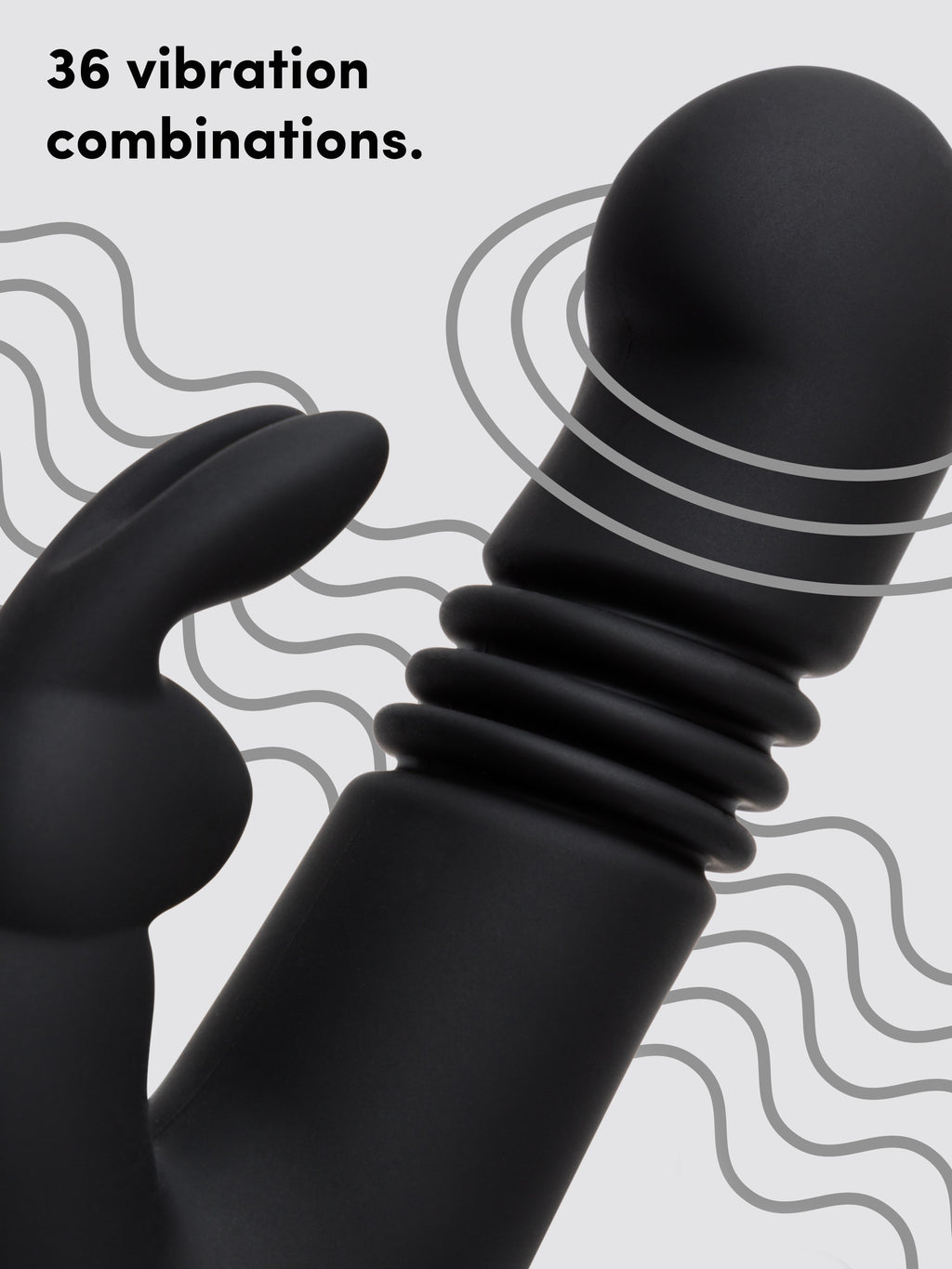 Fifty Shades of Grey Greedy Girl Thrusting Rabbit Vibrator, Black