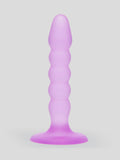 BASICS Ribbed Anal Starter Dildo 5 Inch, Purple