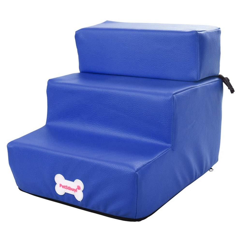 BeesClover Detachable 3 Steps Pet Jump Stairs for Indoor Cat Dog Playing Toy Blue -for pet Dog cat