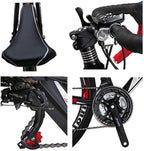 Eurobike Bikes XC550 54 cm Frame 21 Speed Road Bikes 700C K Wheels Road Bicycle Dual Disc Brake Bicycle Black White