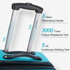 Expandable Luggage TSA Locks, 3 Piece Lightweight Spinner Suitcase Set, Sky Blue, One_Size