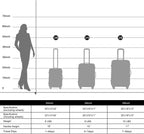 Expandable Luggage TSA Locks, 3 Piece Lightweight Spinner Suitcase Set, Sky Blue, One_Size