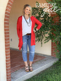 long pocket cardigan