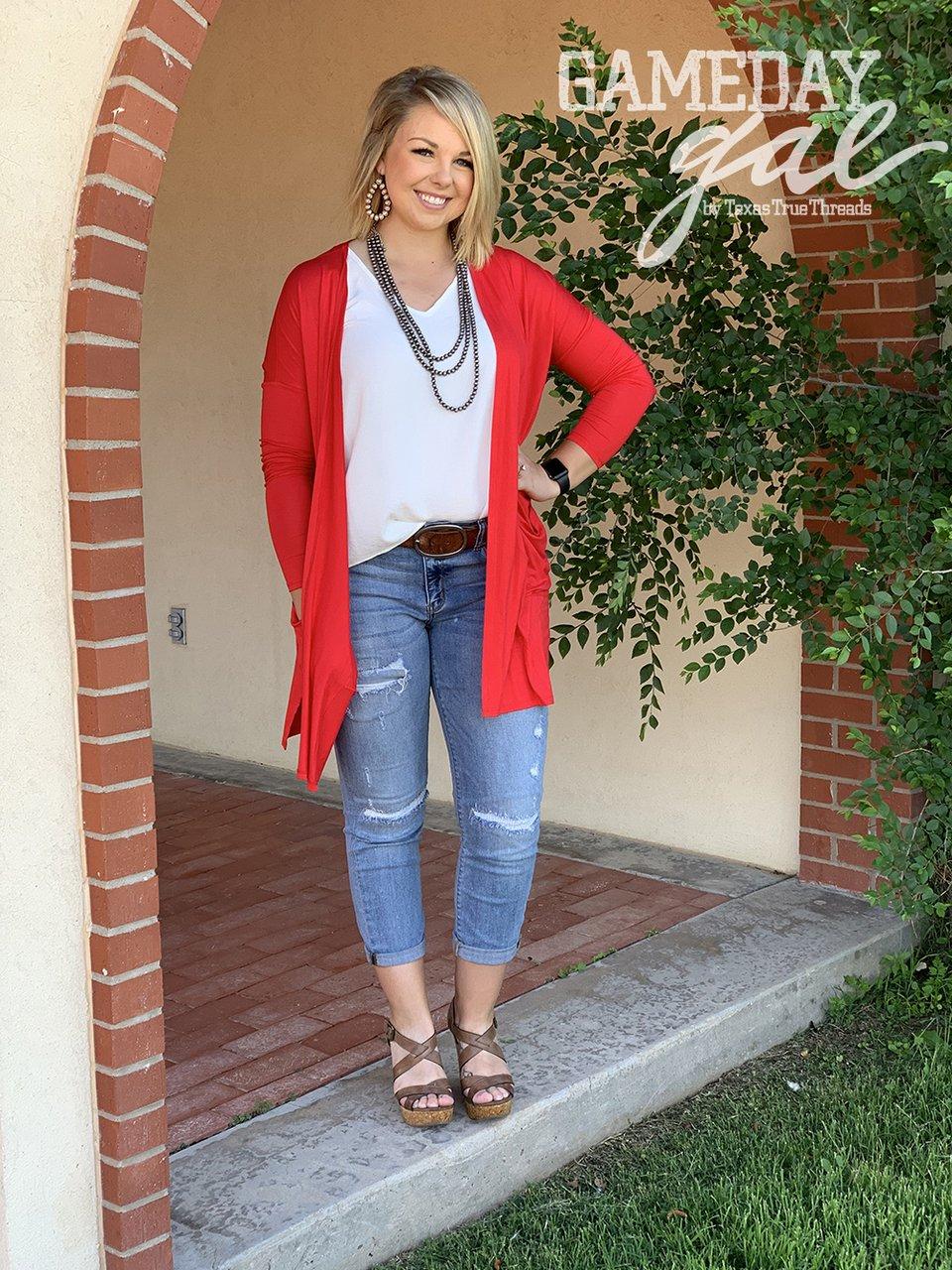long pocket cardigan