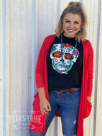 long pocket cardigan