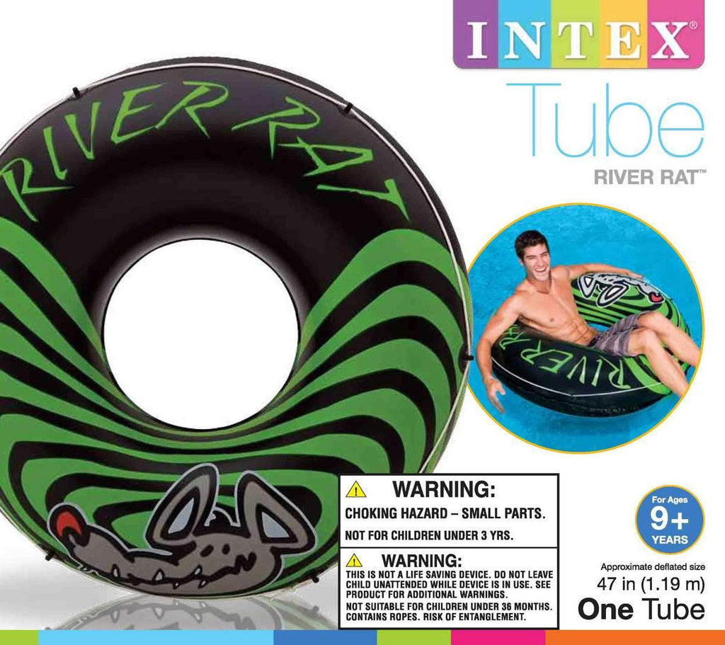 River Rat 48-Inch Inflatable Tube Raft For Lake, Pool, or River (48 Pack)