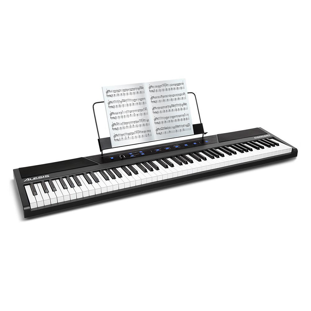 Alesis Concert 88-Key Digital Piano with Full-Size Semi Weighted Keys With Touch Response + Numark DJ Headphones + Audio Cable + Keyboard Bag