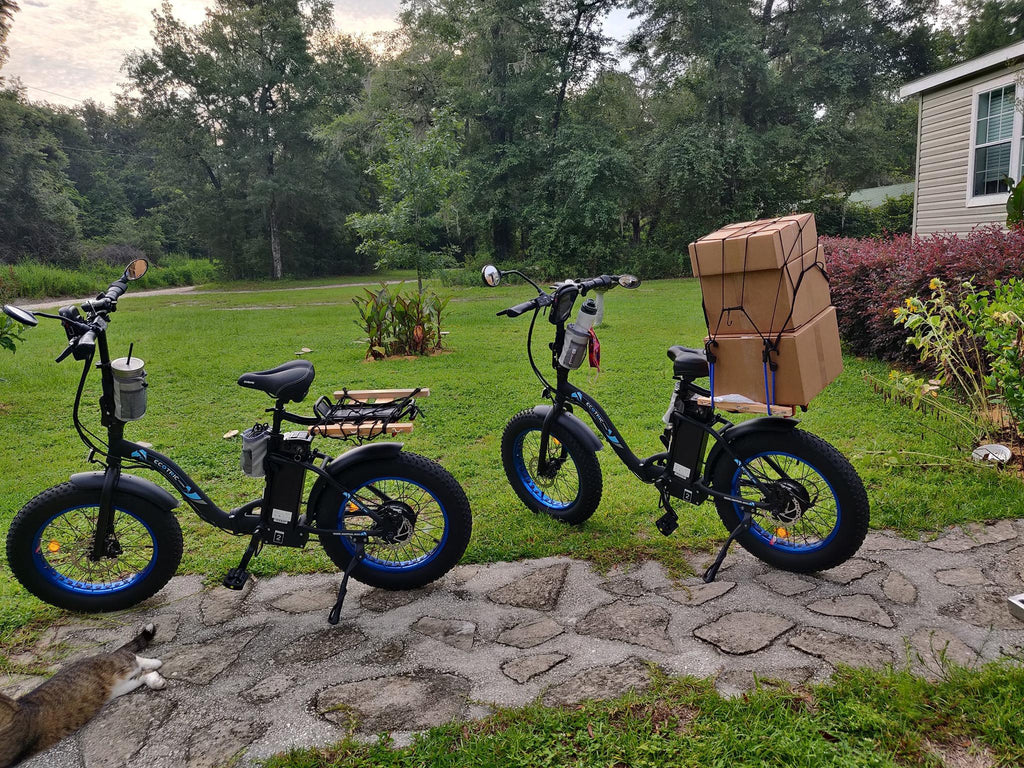 20 In. Powerful 500 W Folding Electric Bicycle Fat Tire Alloy Frame 36 V/12.5 AH Lithium Battery with Rear Motor LED Display