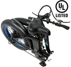 20 In. Powerful 500 W Folding Electric Bicycle Fat Tire Alloy Frame 36 V/12.5 AH Lithium Battery with Rear Motor LED Display