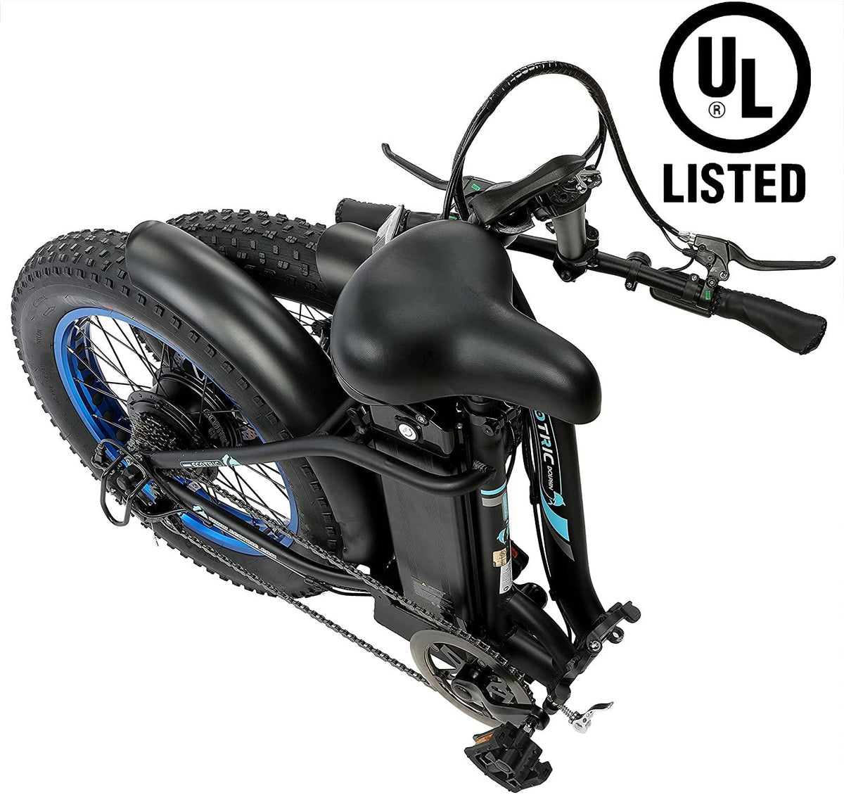 20 In. Powerful 500 W Folding Electric Bicycle Fat Tire Alloy Frame 36 V/12.5 AH Lithium Battery with Rear Motor LED Display