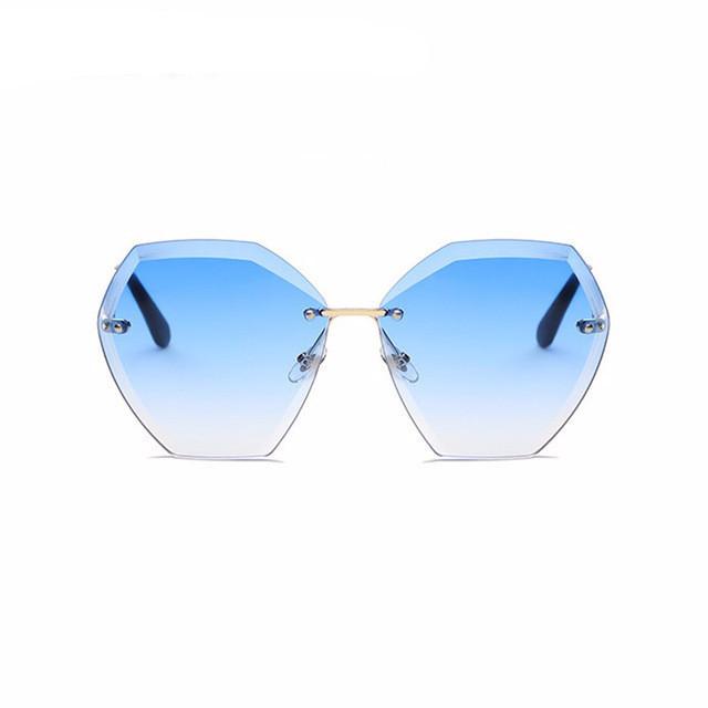 Sunglasses - Luxury Oversize Rimless Transparent Gradient Sunglasses