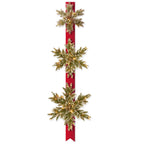 77" LED Pre-Lit Bristle Pine Triple Snowflake Door Hang- Battery Operated