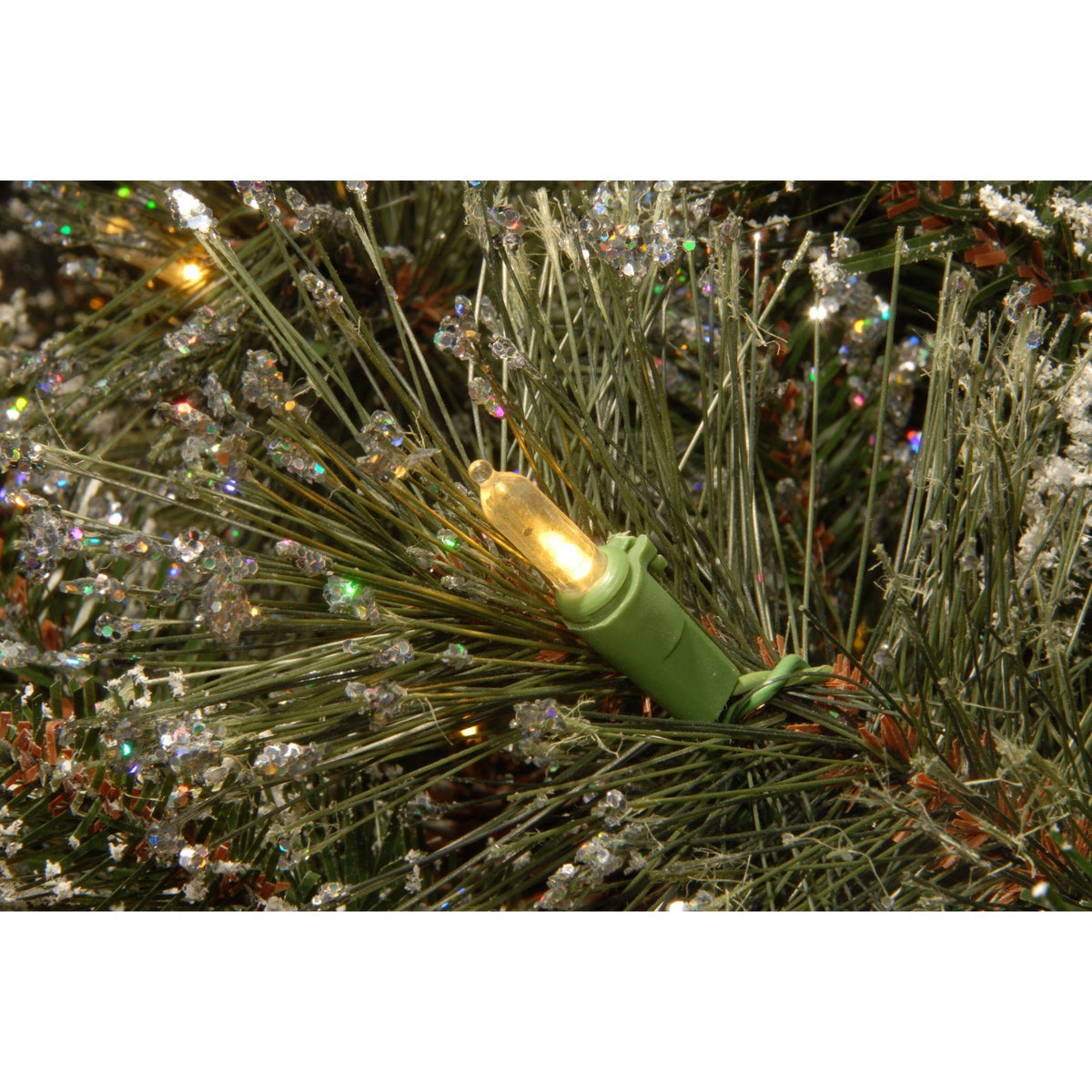77" LED Pre-Lit Bristle Pine Triple Snowflake Door Hang- Battery Operated