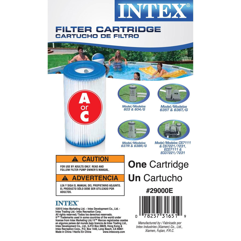 intex 1000 gph easy set above ground pool filter pump system (2 pack) + filters