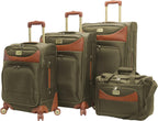 Castaway 4-Piece Spinner Luggage Set (Olive)