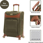 Castaway 4-Piece Spinner Luggage Set (Olive)