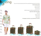 Castaway 4-Piece Spinner Luggage Set (Olive)