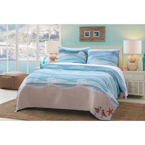 Greenland Home Fashions  Maui Coastal Cotton 3-piece Quilt Set