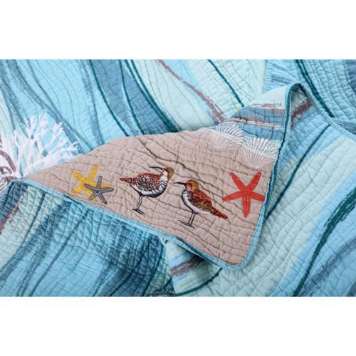 Greenland Home Fashions  Maui Coastal Cotton 3-piece Quilt Set