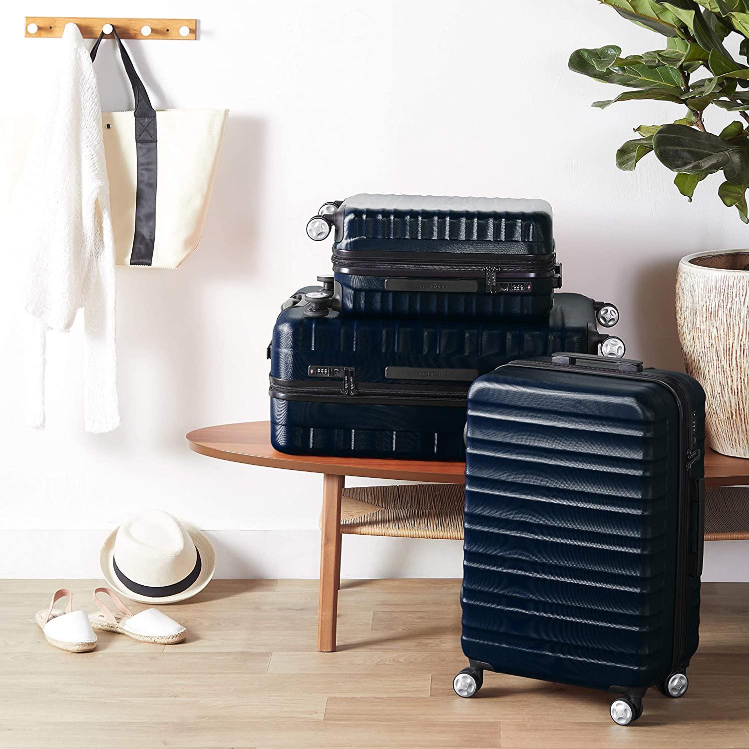 Hardside Spinner Suitcase Luggage with Wheels - 28-Inch, Navy Blue