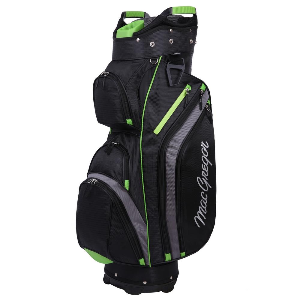 MacGregor Golf Cooler 14-Divider Top Cart Bag with Removable Insulated Cooler Black/Green