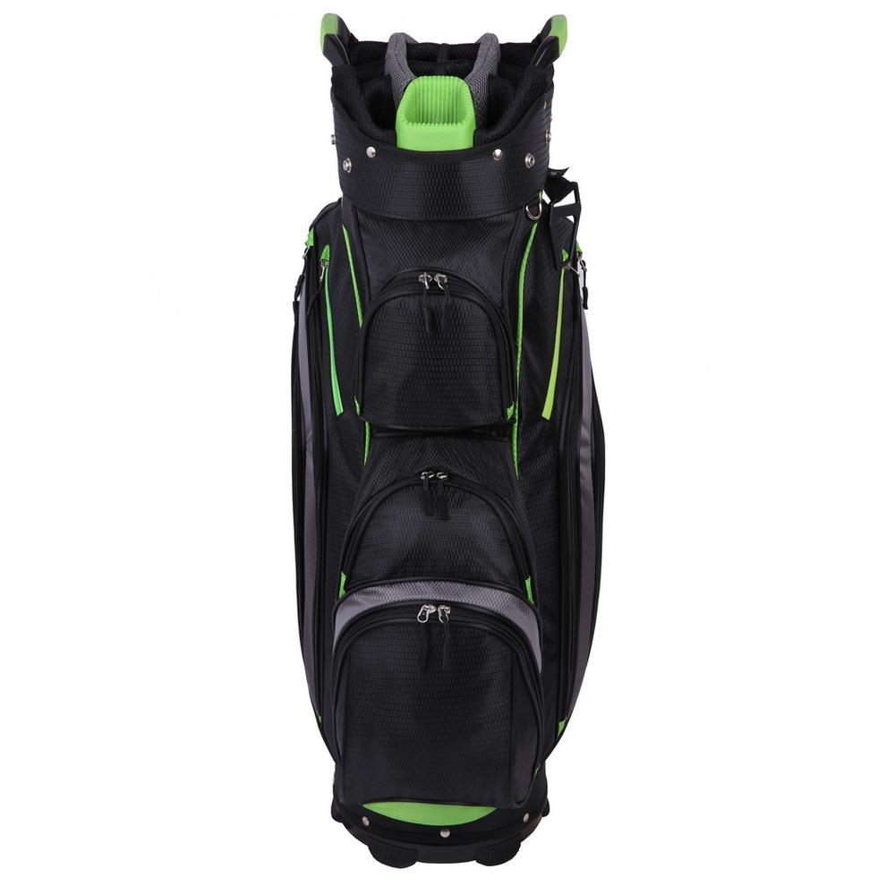 MacGregor Golf Cooler 14-Divider Top Cart Bag with Removable Insulated Cooler Black/Green