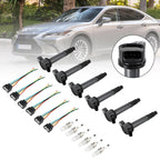 2007-2023 TOYOTA TUNDRA 6PCS Ignition Coils+Connectors+Spark Plug UF487 90919-02251 90919-A2002 Generic