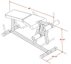 Leg Extension/Leg Curl Machine (DF807) by Deltech Fitness