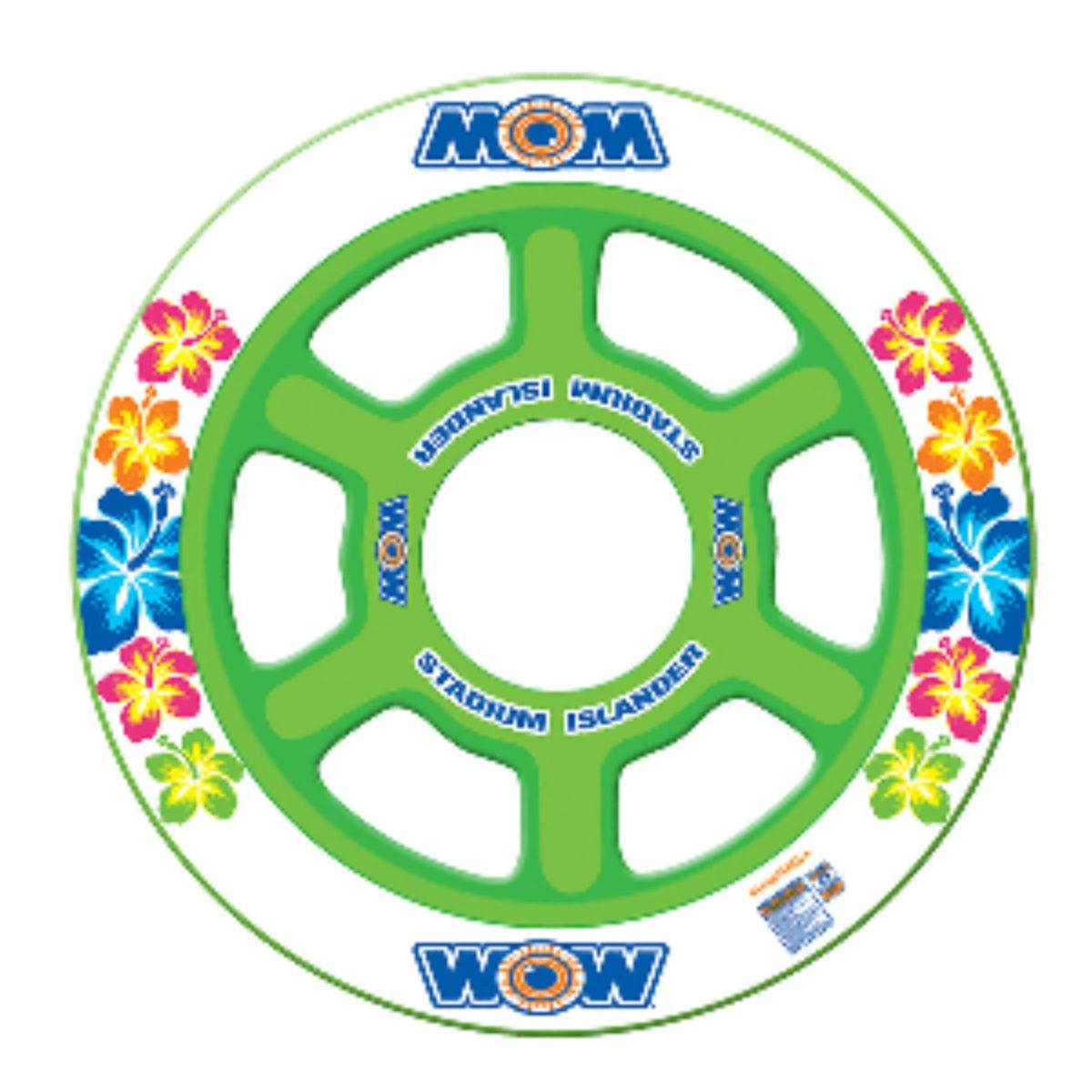 Wow Watersports 16" Green and White Wow Watersports Stadium Islander 6 Person Float
