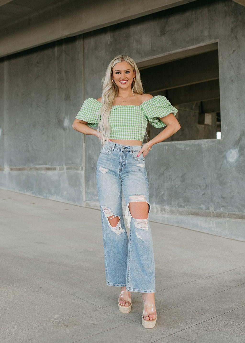 gingham top