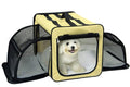 Pet Life Capacious Dual-Expandable Wire Folding Lightweight Collapsible Travel Pet Dog Crate
