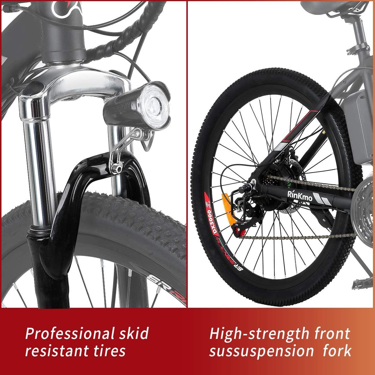 Electric Bike Adults Electric Mountain Bike 26in Power Assist Commuter Bicycle, 20mph Ebike with Removable 10ah Battery, Professional 21 Speed Gears Disc Brakes Aluminum Bike