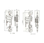 Hoist 3 Ton 3mtr Hand Operated Manual Chain Pulley Puller Block CB030 S2u
