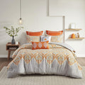 Gracie Mills Madison Nisha Comforter Set, Full/Queen, Oran- MP10-1692