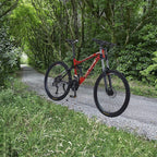 27 Speed Mountain Bike, Aluminum Bicycle with  M370 Brake Set, Full Suspension MTB, Lightweight, Dual Disc Brake, 26 Inches Wheels Outdoor Bike for Adults, Men, Women